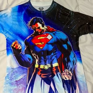 Rash guard style men's superman shirt size meduim
